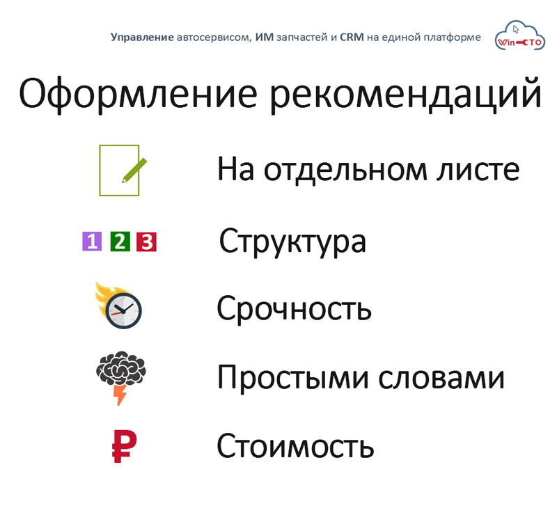 Оформление рекомендаций в автосервисе в Иркутске